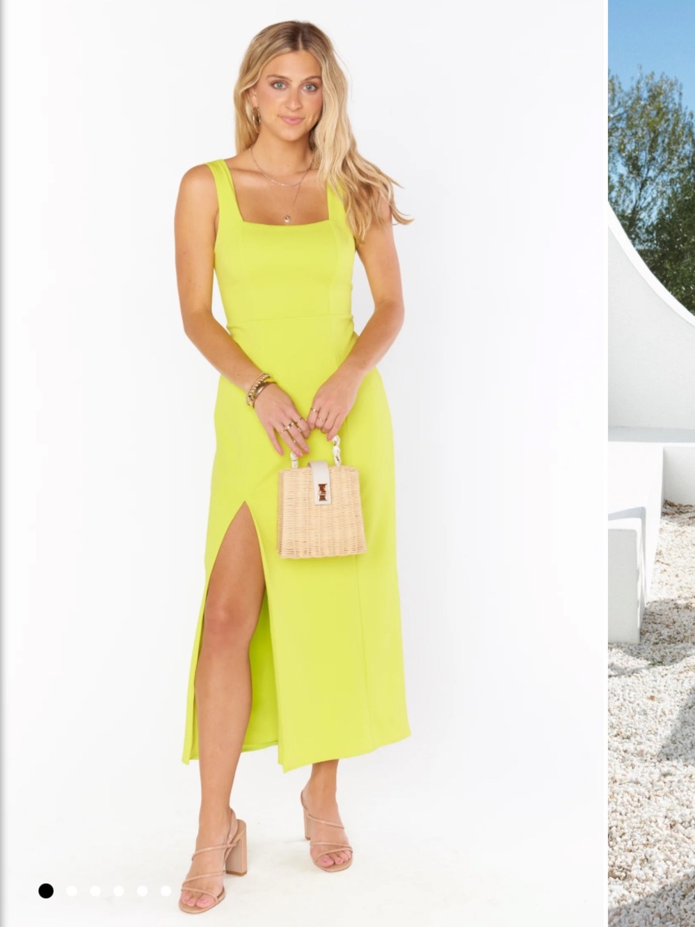Show Me Your Mumu Eden Midi Dress - Citron